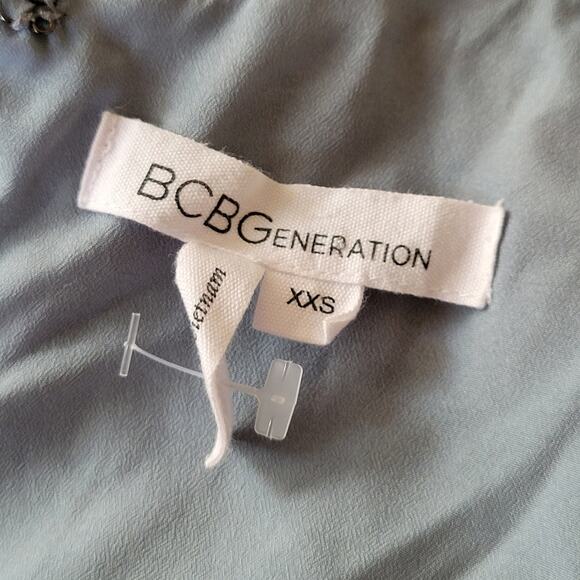 BCBGeneration Floral Capulet Romper Slate Grey Size XXS - Picture 3 of 9